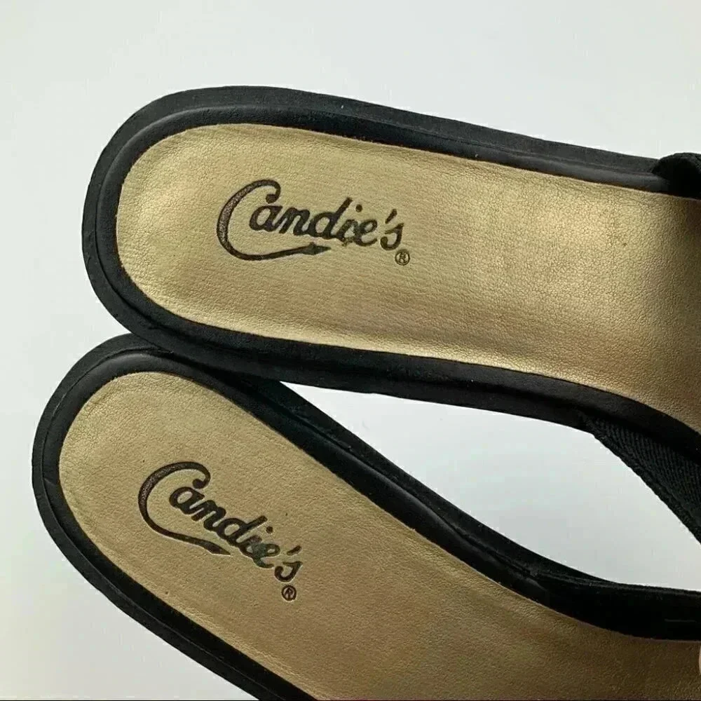 Candies womens sandals size 9.5 black chunky platforms 90s y2k vintage